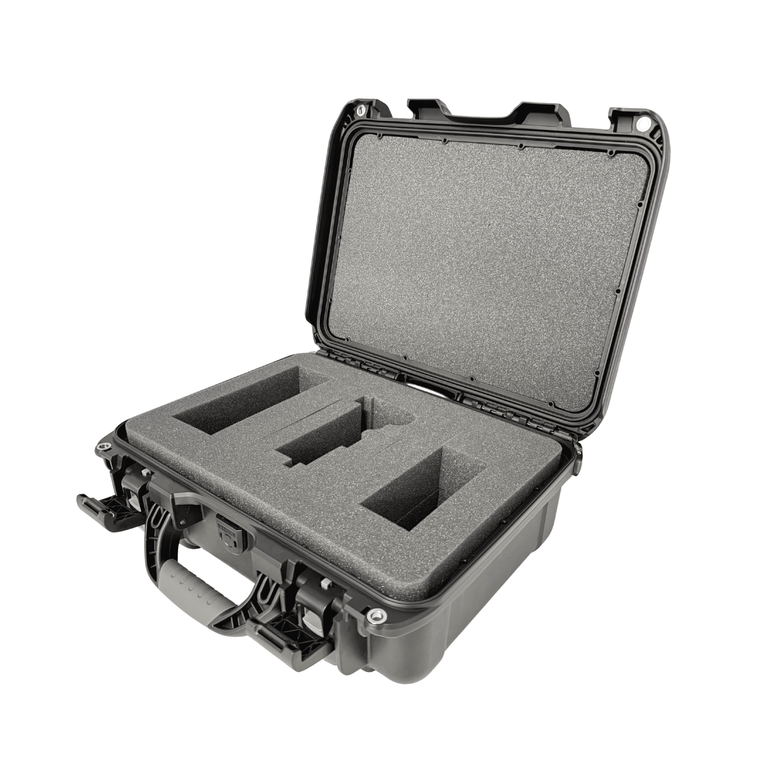 Open Nanuk 920 hard case for Chronos 1.4 or 2.1-HD high-speed camera and accessories with foam